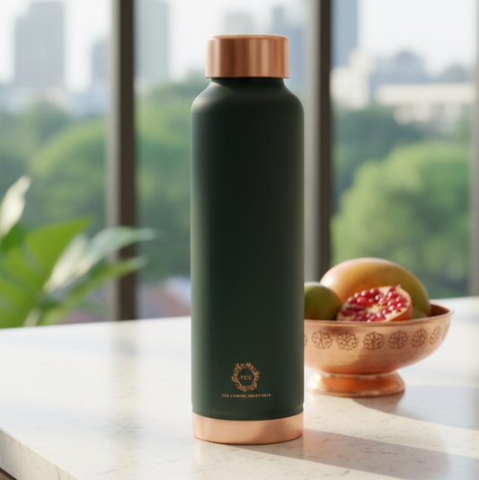Copper water bottle 1 litre for Improved  Immunity & Digestion (BPA Free)