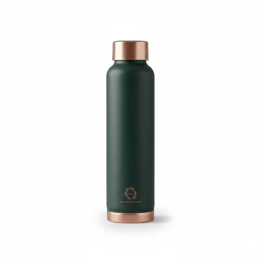 Pure Copper Water Bottle 1 Litre on white background