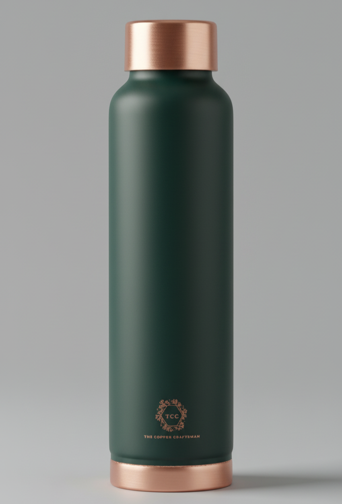 Copper water bottle 1 litre for Improved  Immunity & Digestion (BPA Free)