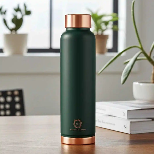 Copper water bottle 1 litre for Improved  Immunity & Digestion (BPA Free)
