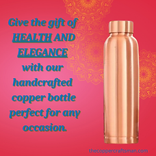 Copper Bottle (950ml): Pure Copper |BPA Free Water Bottle