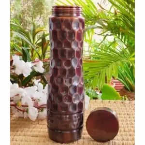 Pure Copper Antique Diamond Bottle , 1000 ML drinking ware