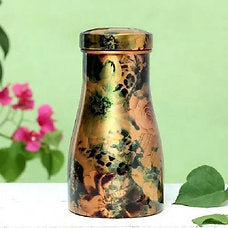 Elegant 1500 ml Floral Copper Water Bedroom Jar