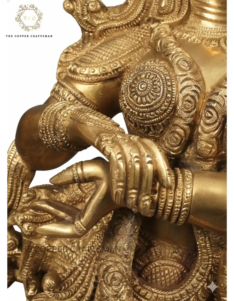 Radha Krishna Brass Statue 30 Inches | Handcrafted Temple-Grade Murti in Pure Brass