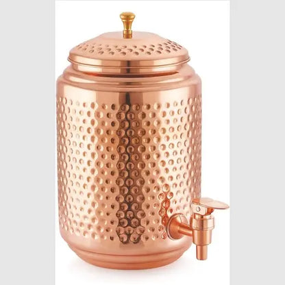 Pure Copper Matka (5000ml) – Ayurvedic Water Storage Pot | Handcrafted